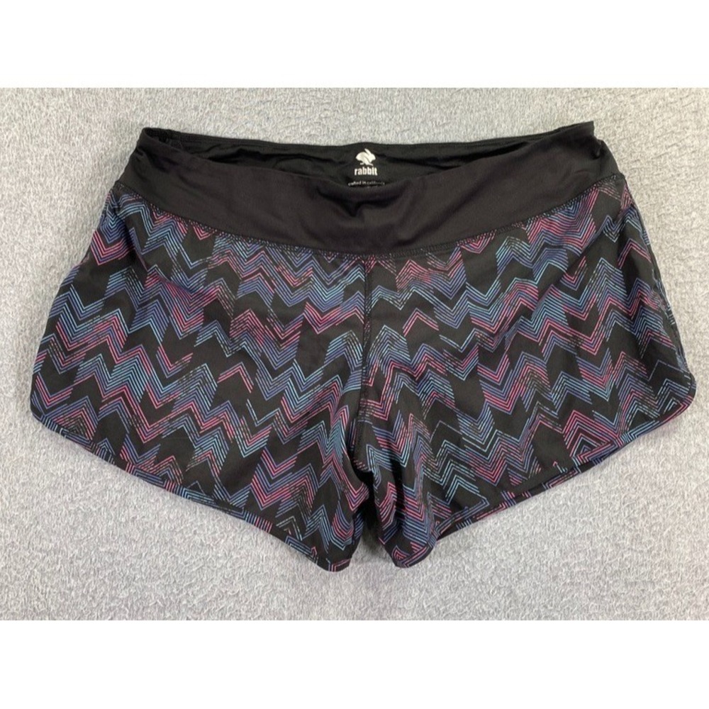 Rabbit Running Shorts Women's XL‎ Multicolor Zippered Pocket Gym Training Track